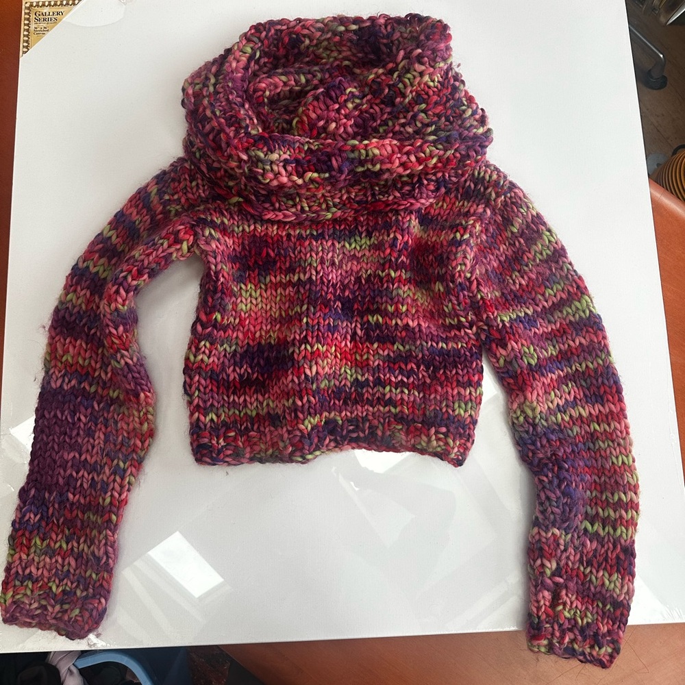 CHRISTIAN DIOR Y2K chunky wool knit turtleneck sweater
